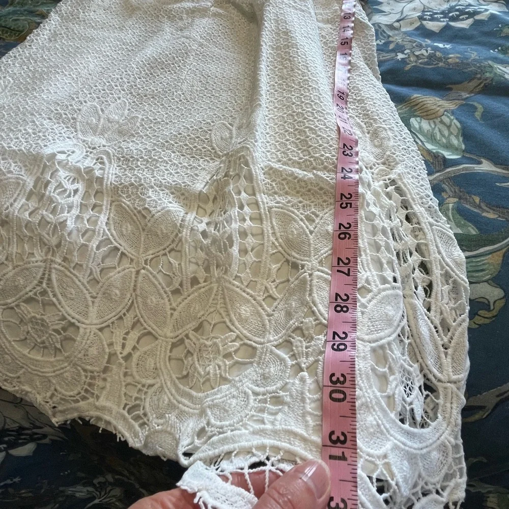 Tuckernuck Avalon White Lace Mini Dress GORGEOUS Bridal Beach Boho XS and Small - Picture 10 of 11